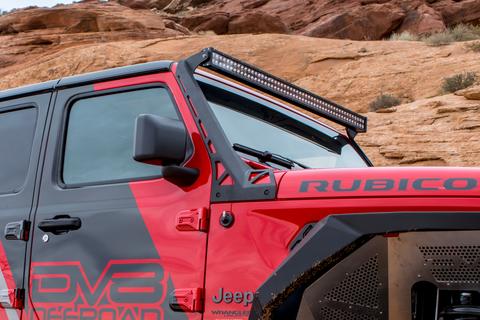 DV8 Over Windshield Light Bar Bracket for 18-up Jeep Wrangler JL & JL  Unlimited