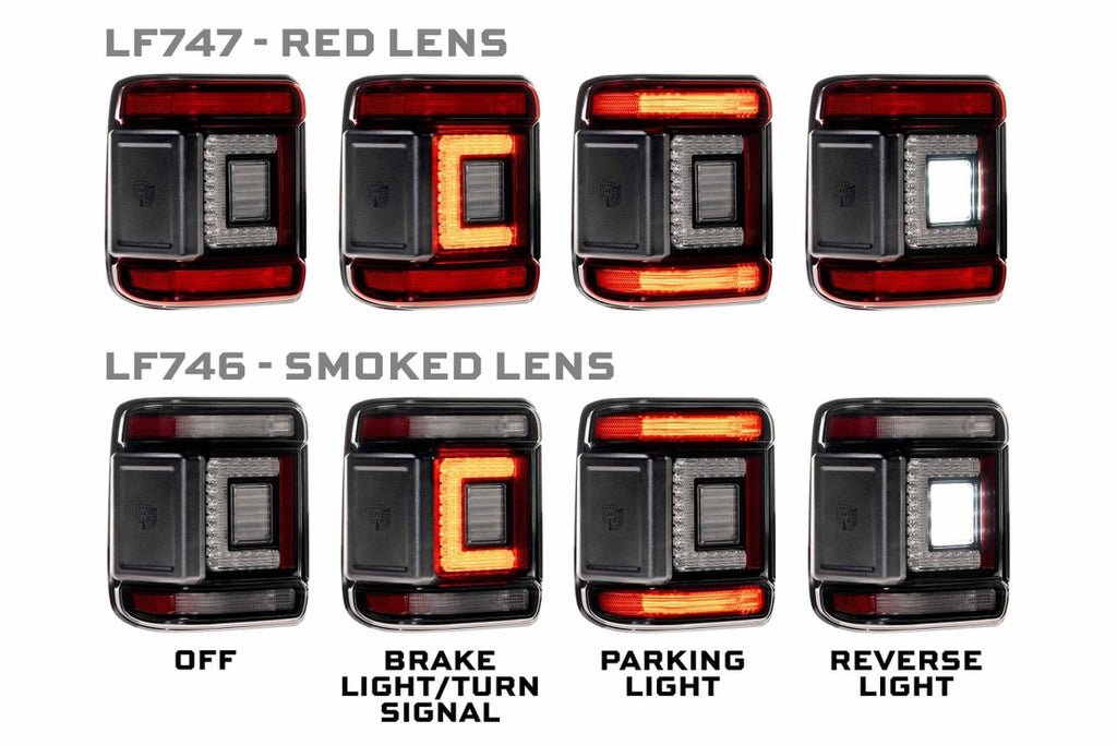 MORIMOTO LED Low Profile Tail Lights for 18-up Jeep JL & JL Unlimited