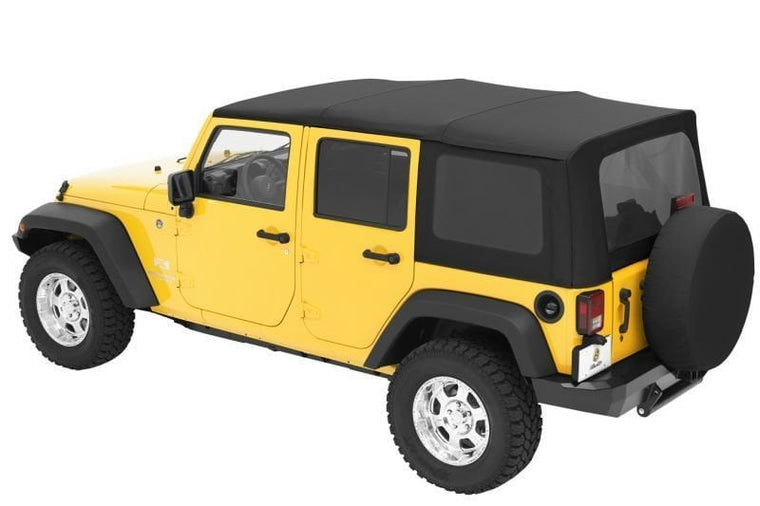 BESTOP Sailcloth Replacement Soft Top Skins, Tinted Windows for 07-18 Jeep Wrangler JK and JK Unlimited