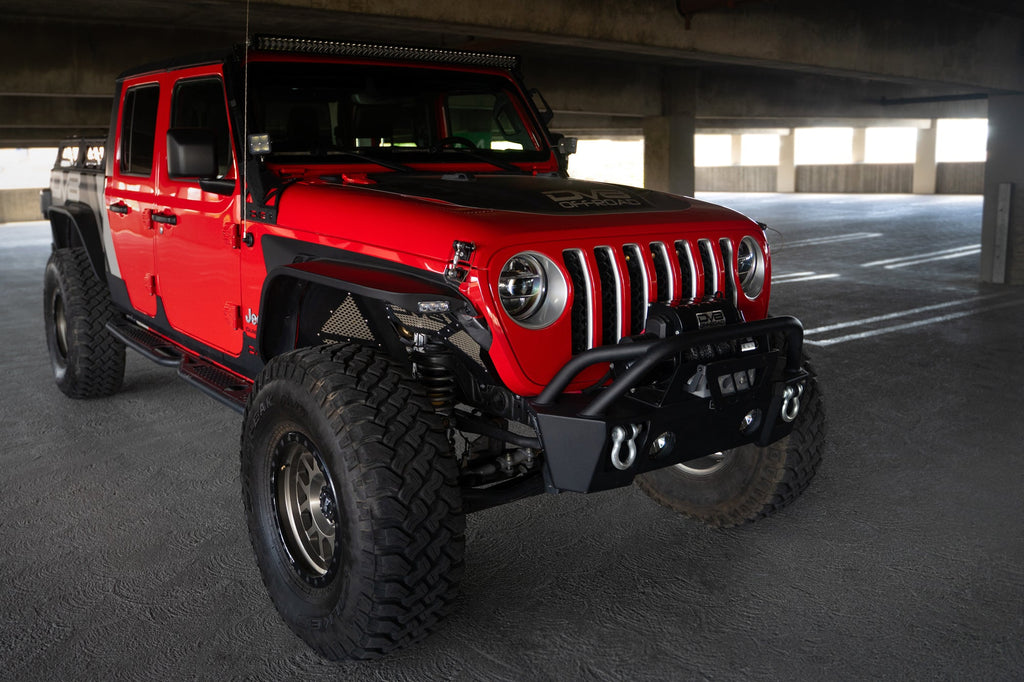 DV8 Slim Fenders Set of 4 with LED Turn Signal Lights for 20-up Jeep Gladiator JT