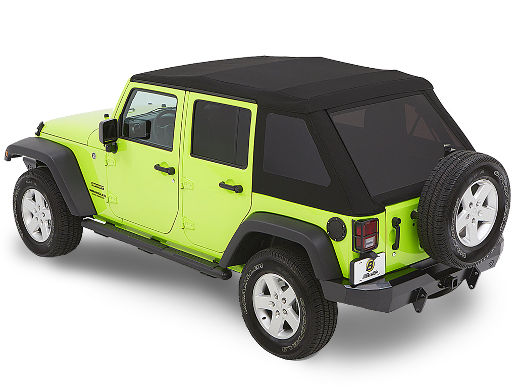 BESTOP Trektop™ GLIDE™ SLANTBACK SOFT TOP for 07-18 Jeep Wrangler JK & JK Unlimited