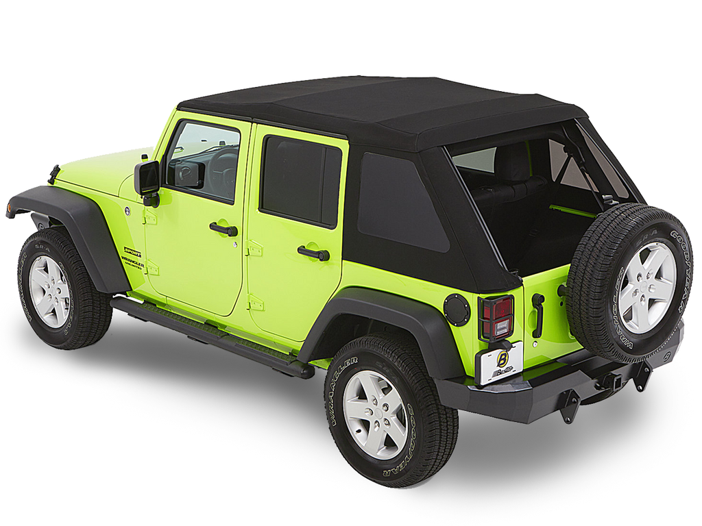 BESTOP Trektop™ GLIDE™ SLANTBACK SOFT TOP for 07-18 Jeep Wrangler JK & JK Unlimited