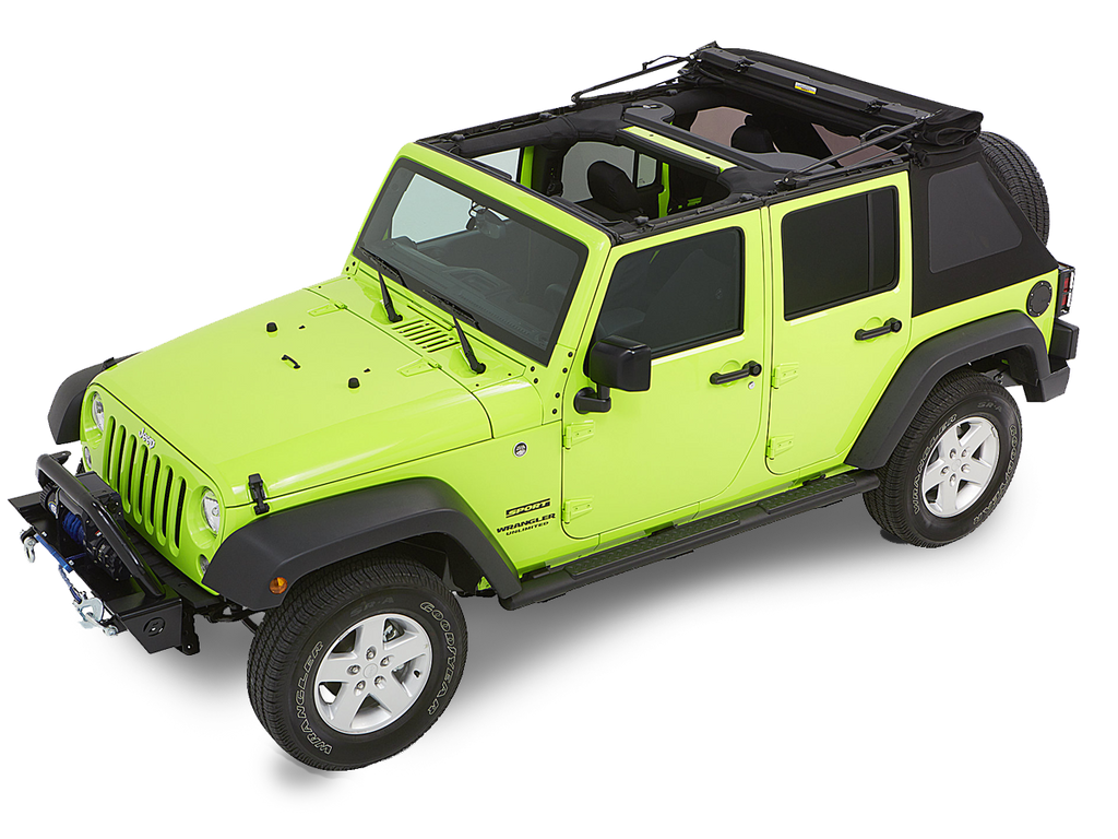 BESTOP Trektop™ GLIDE™ SLANTBACK SOFT TOP for 07-18 Jeep Wrangler JK & JK Unlimited