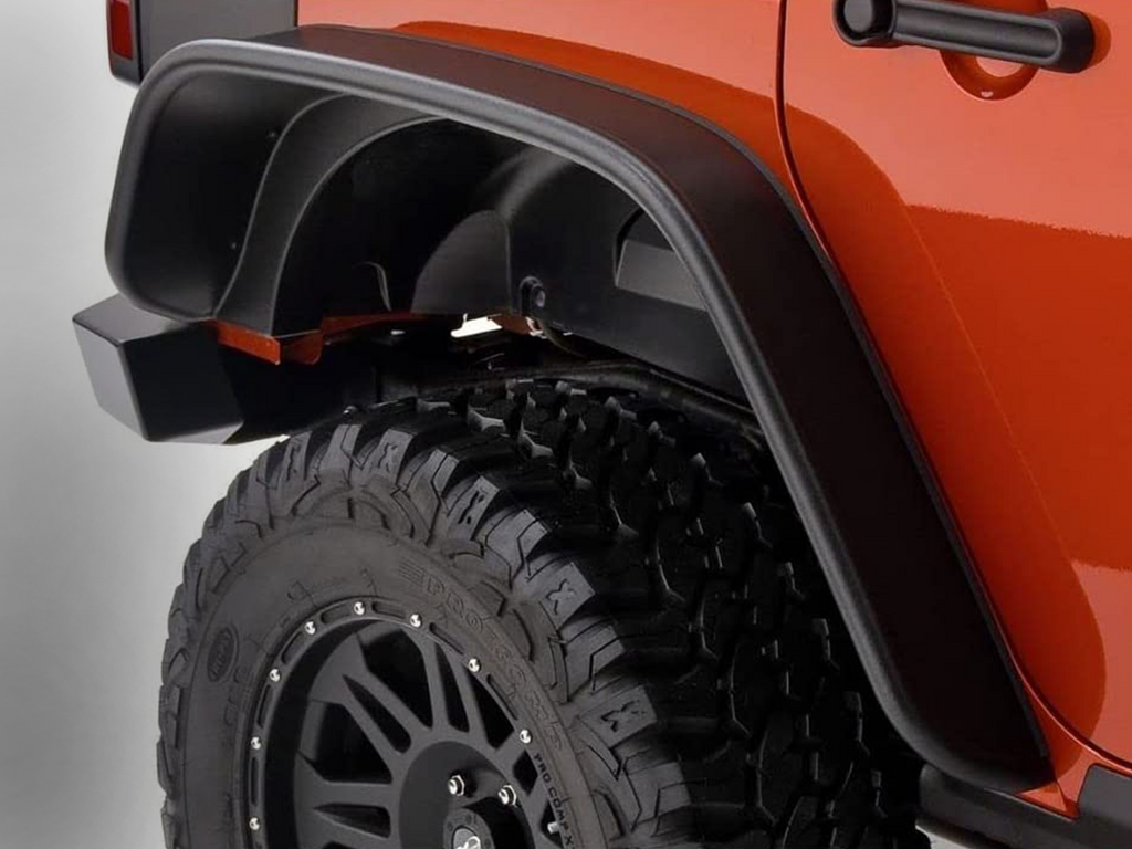 BUSHWACKER  Flat Fenders - ABS Textured for 07-18 Jeep Wrangler JK & JK Unlimited