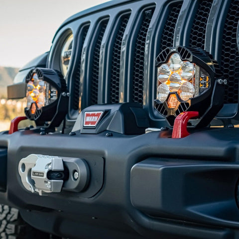 BAJA DESIGN LP6 Pro Bumper Light Kit (Pair) Driving/Combo Pattern, Clear Lens for 18-up Jeep Wgangler JL & 20-up Gladiator JT