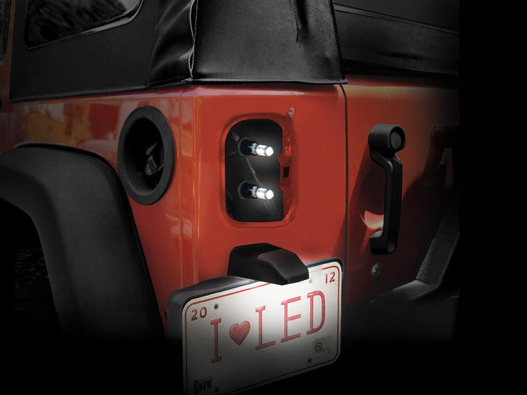 FORTEC4x4 LED Tail Light Bulbs Brake, Turn Signal LED Bulbs (Pair) for 07-18 Jeep Wrangler JK & JK Unlimited