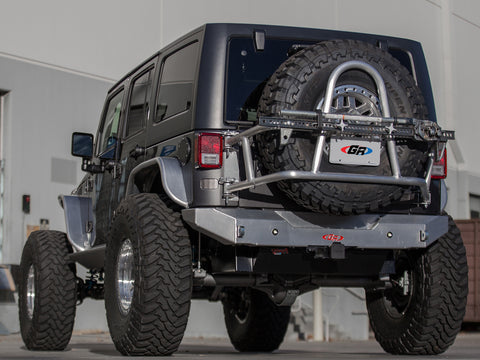 GENRIGHT OFFROAD Swing Our Tire Carrier, Aluminum for 07-18 Jeep Wrangler JK & JK Unlimited