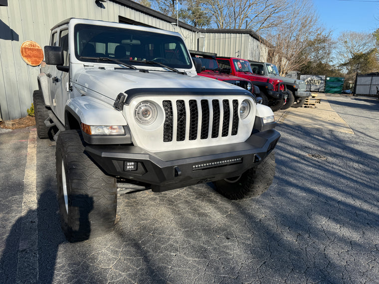 ROUGH COUNTRY Front Bumper w/ Skid Plate for 07-up Jeep Wrangler JK + JL & 20-up Jeep Gladiator JT <10635>