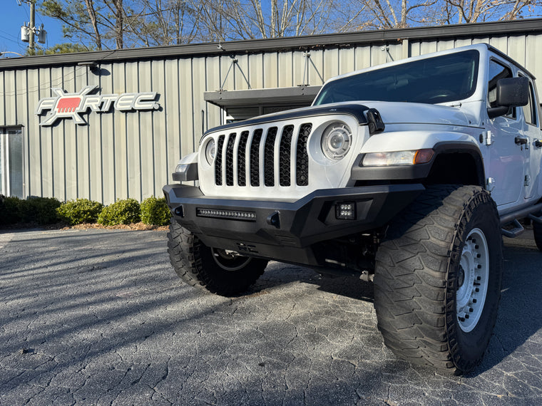 ROUGH COUNTRY Front Bumper w/ Skid Plate for 07-up Jeep Wrangler JK + JL & 20-up Jeep Gladiator JT <10635>