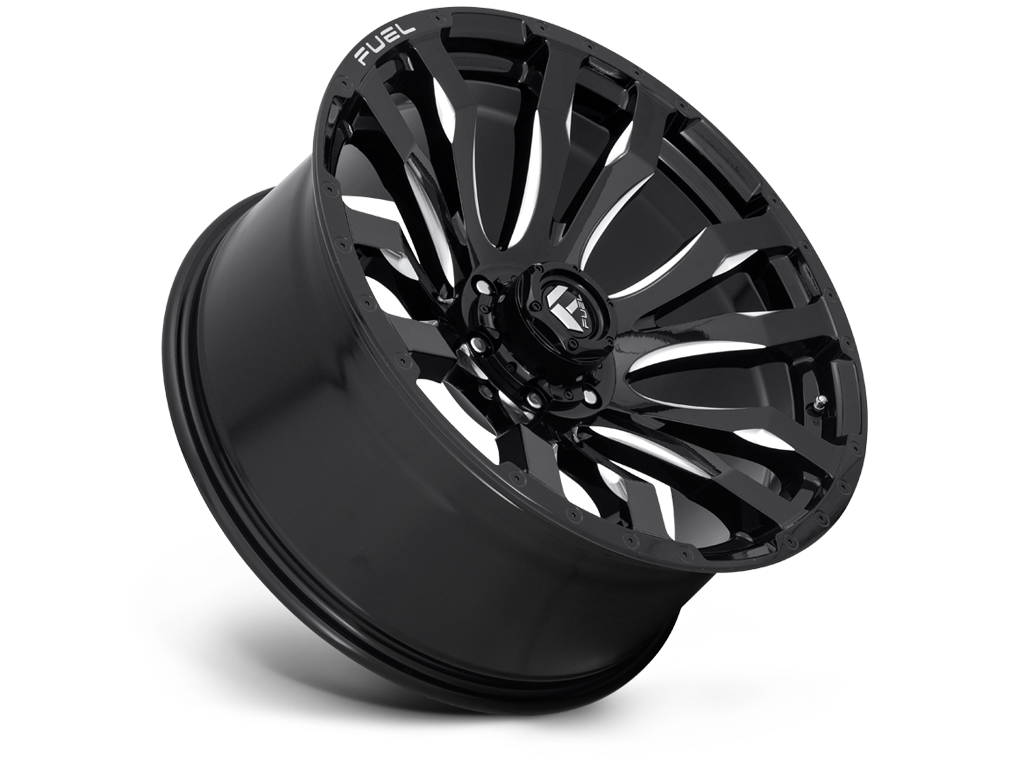 D673 BLITZ Wheel - 20X10	5X127 - GLOSS BLACK MILLED for 07-up Jeep Wrangler JK and JL & 20-up Gladiator JT