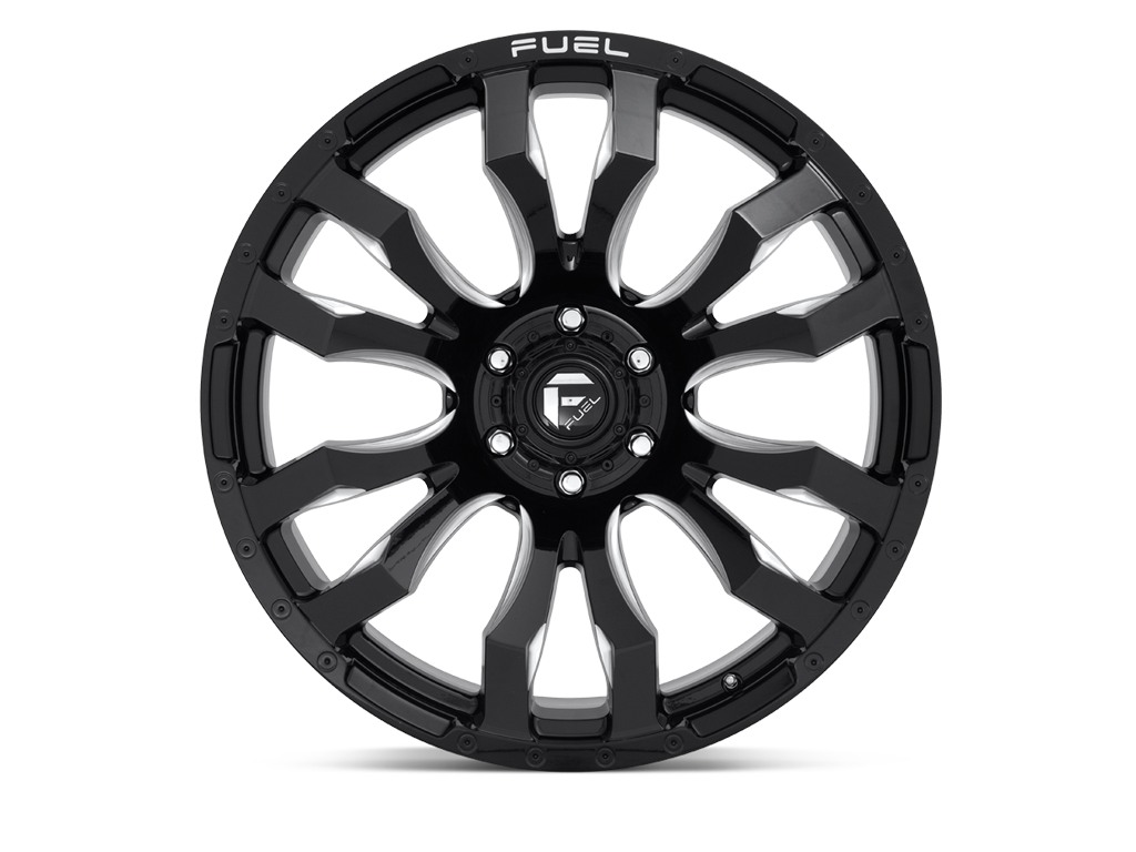 D673 BLITZ Wheel - 20X10	5X127 - GLOSS BLACK MILLED for 07-up Jeep Wrangler JK and JL & 20-up Gladiator JT