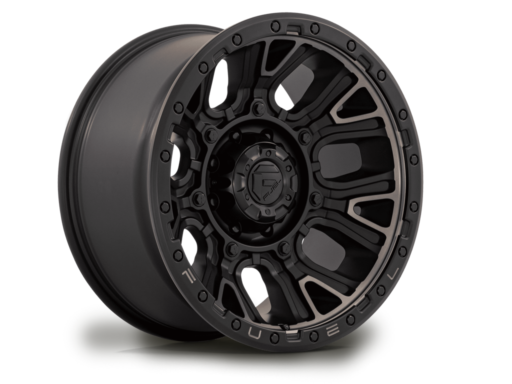 D824 TRACTION Wheel - 20X9	5X127 - MATTE BLACK W/ DOUBLE DARK TIN for 07-up Jeep Wrangler JK and JL & 20-up Gladiator JT