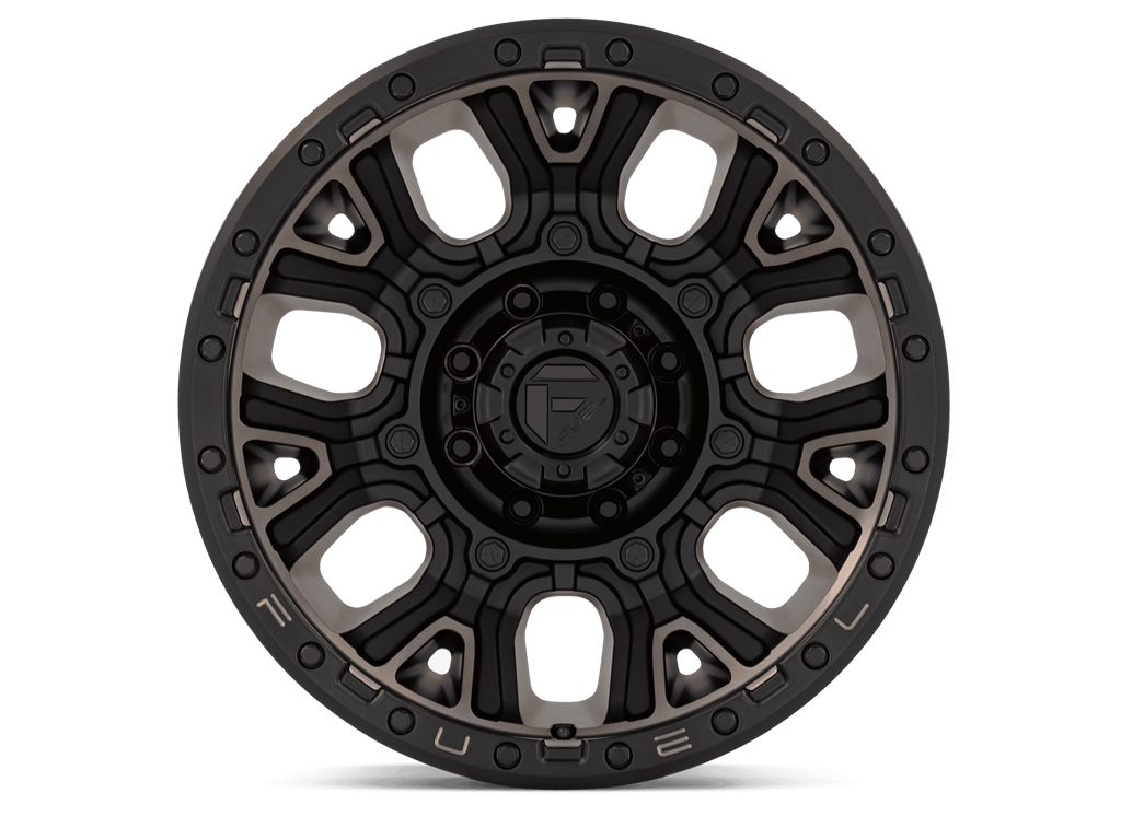 D824 TRACTION Wheel - 20X9	5X127 - MATTE BLACK W/ DOUBLE DARK TIN for 07-up Jeep Wrangler JK and JL & 20-up Gladiator JT