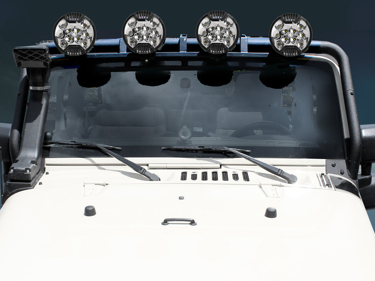 RUGGED RIDGE Lowering Kit for Full Frame Light Bar, Textured Black for 07-18 Jeep Wrangler JK & JK Unlimited