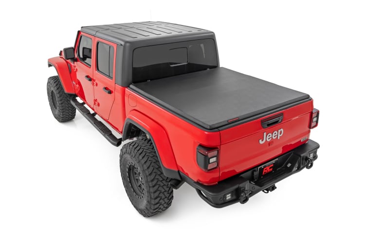 ROUGH COUNTRY Soft Tri-Fold Bed Cover for 2020 Jeep Gladiator JT