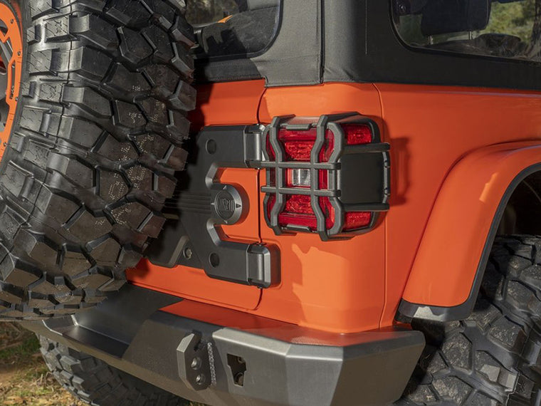 RUGGED RIDGE Elite Tail Light Guards in Textured Black for 18-up Jeep Wrangler JL & JL Unlimited