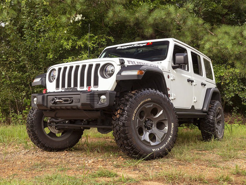 RUGGED RIDGE Spartacus Stubby Bumper, Black for 2018 Jeep Wrangler JL & JL Unlimited