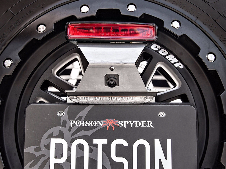 POISON SPYDER® Frame Mounted Tire Carrier with Camera Mount (Black) for 18-up Jeep Wrangler JL& JL Unlimited