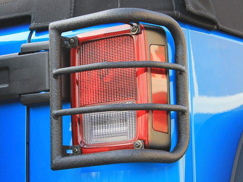 BODY ARMOR 4x4 Wrap Around Tail Light Guards in Black for 07-18 Jeep Wrangler JK & JK Unlimited