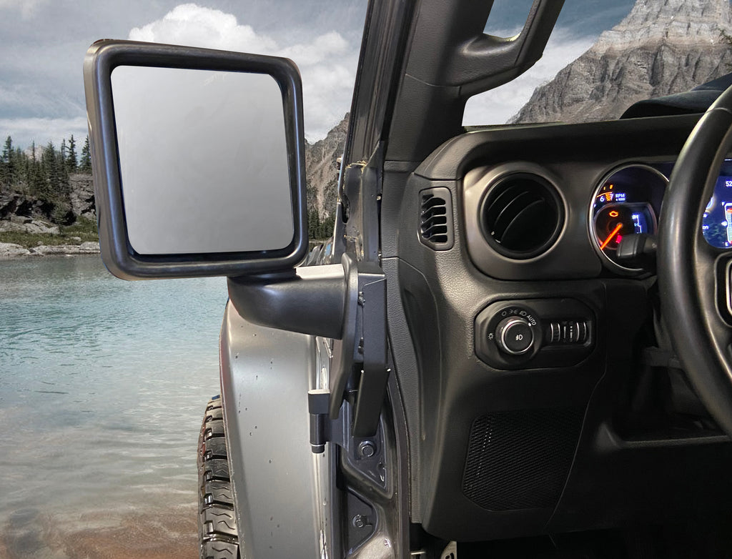 DIE-TECH Off-Road Mirror Brackets for 18-up Jeep Wrangler JL & JL Unlimited and 20-up Gladiator JT
