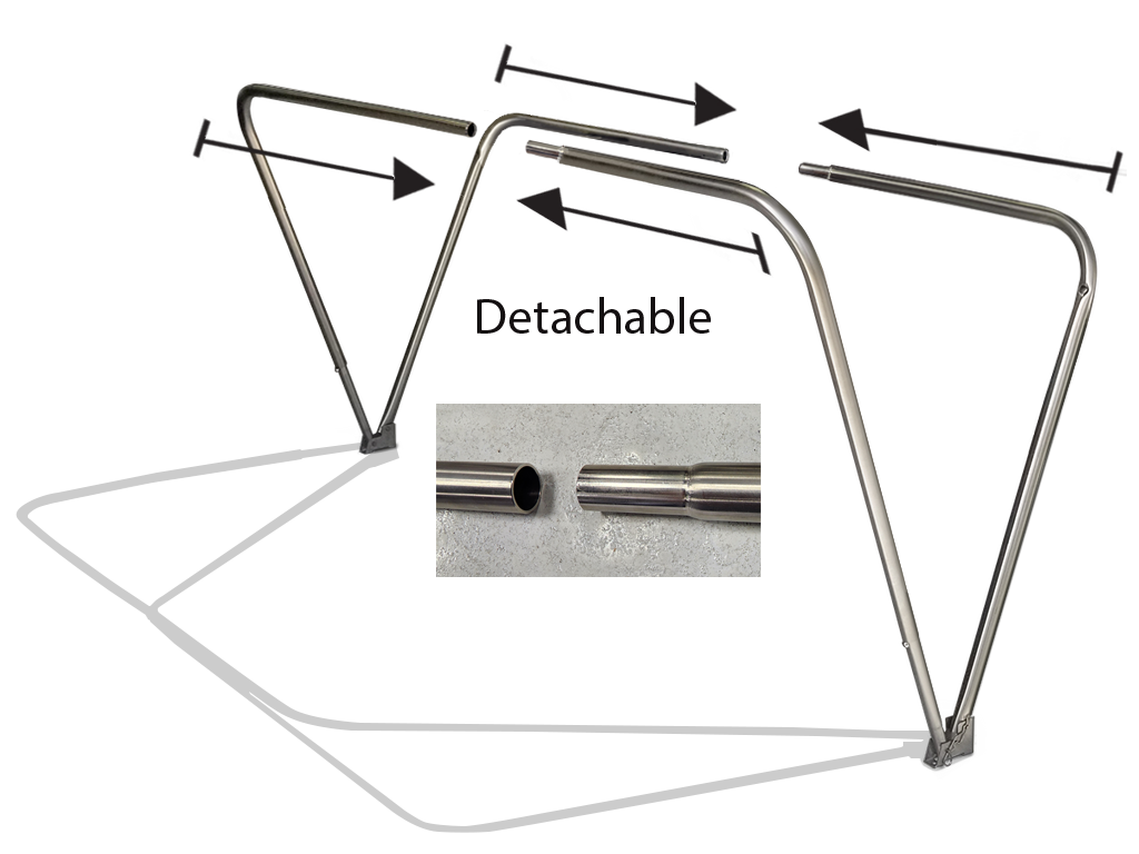 FORTEC4x4 - Factory OEM Replica Soft Top Bow Assembly, Stainless Steel for 76-86 Jeep CJ7