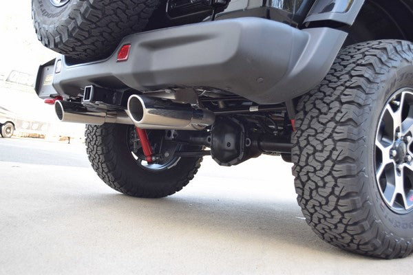 GIBSON Black Elite Exhaust Kit, Split Rear Tip for 18-up Jeep Wrangler JL & JL Unlimited
