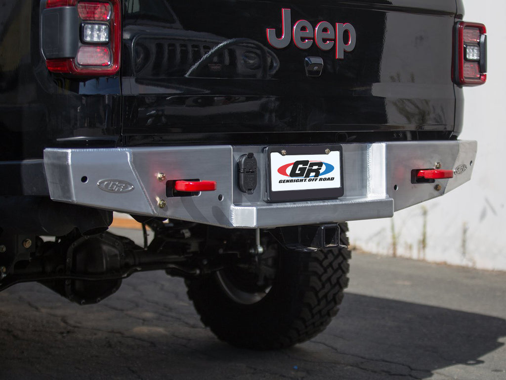 GENRIGHT OFFROAD  Rear Bumper, Aluminum for 20-up Jeep Gladiator JT