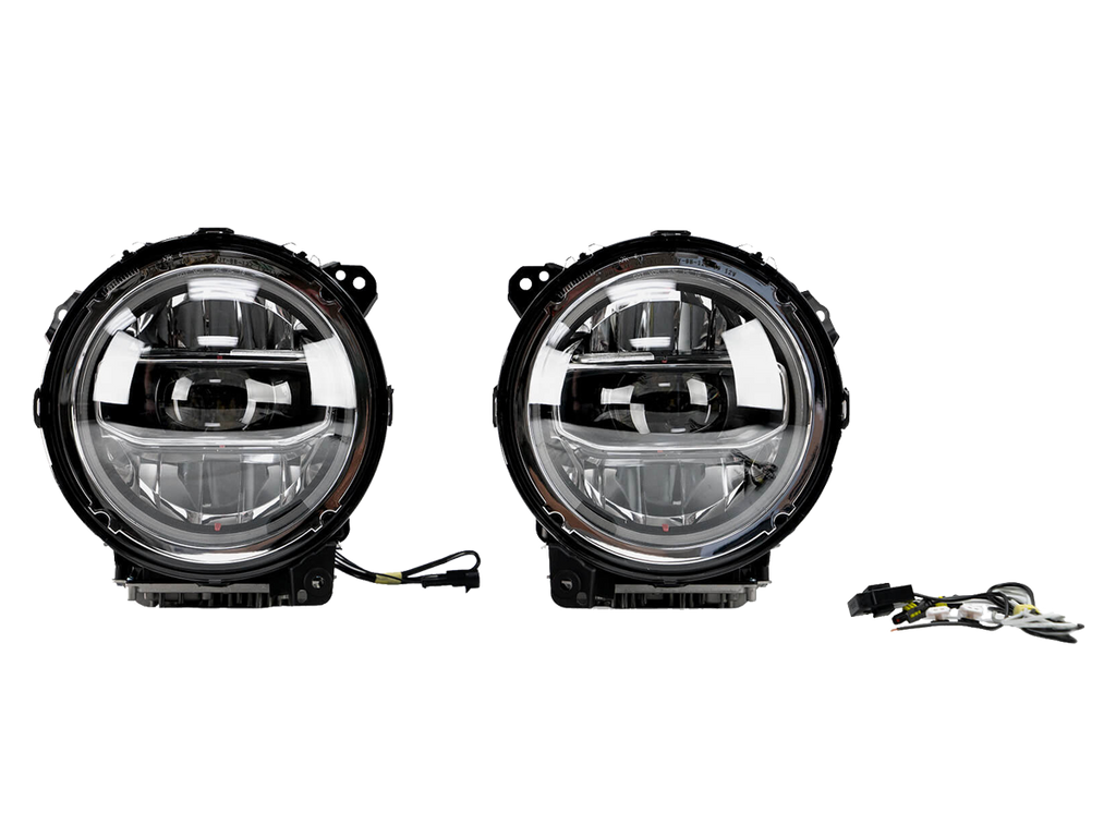 DV8 LED Headlights for 18-up Jeep Wrangler JL and 20-up Gladiator JT