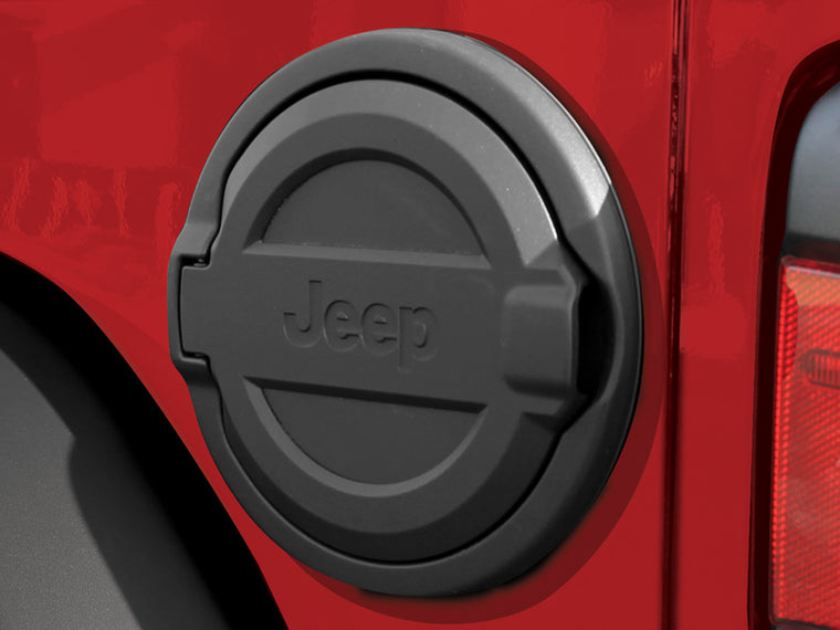 MOPAR Fuel Door Décor Kit Black, Powder-Coated for 18-up Jeep Wrangler JL & JL Unlimited