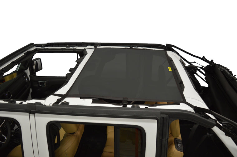 DIRTYDOG4x4 Sun Screen Rear in Black for 18-up Jeep Wrangler JL Unlimited