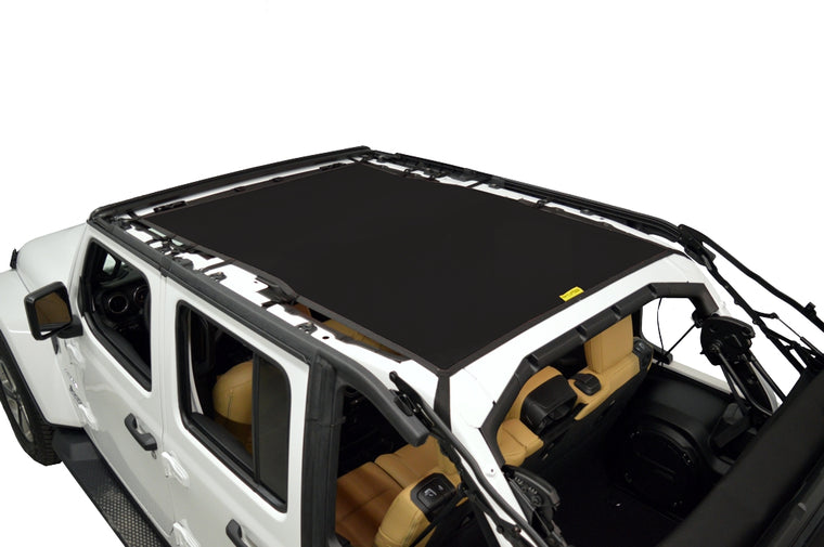 DIRTYDOG4x4 Sun Screen Rear in Black for 18-up Jeep Wrangler JL Unlimited