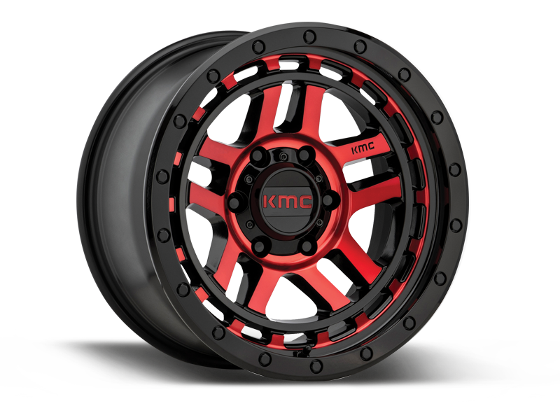 KM540 "RECON" Wheel in Gloss Black w/ Red Tint for 07-up Jeep Wrangler JK, JL & JT Gladiator