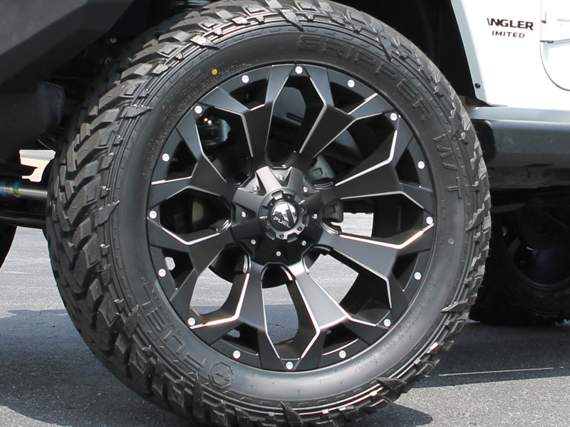 FUEL D546 "ASSAULT" Wheel in Satin Black with Milled Spokes for 07-up Jeep Wrangler JK, JL & JT Gladiator