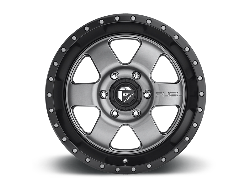 FUEL D619 "PODIUM" Wheel in Satin Anthracite with Satin Black Lip for 07-up Jeep Wrangler JK, JL & JT Gladiator