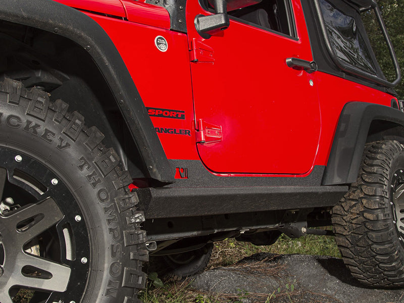 RUGGED RIDGE XHD Rock Sliders with Integrated Steps, for 07-18 Jeep Wrangler JK & JK Unlimited
