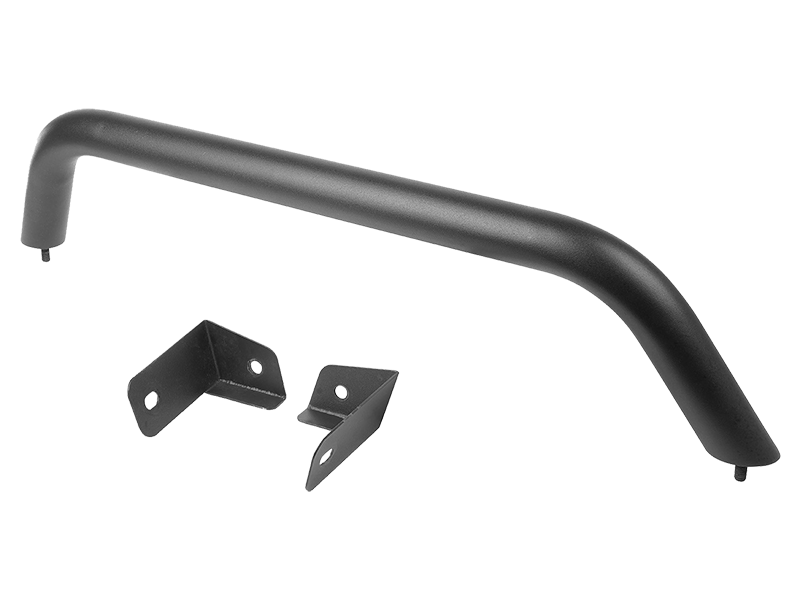 RUGGED RIDGE Arcus Front Bumper Tube Overrider, Black; 18-up Jeep Wrangler JL and 20-up Jeep Gladiator JT
