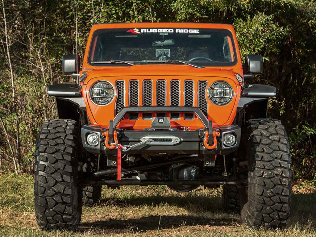 RUGGED RIDGE Front Bumper Overrider for Arcus Front Bumper for 18-up Jeep Wrangler JL & Gladiator JT Unlimited