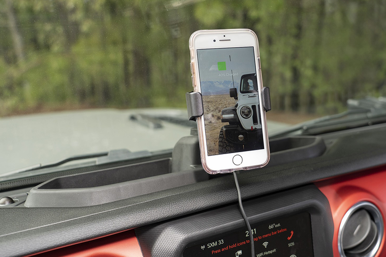 RUGGED RIDGE Dash Multi-Mount Wireless Charging Phone Kit for 18-up Jeep Wrangler JL & JL Unlimited and 20-up Gladiator JT