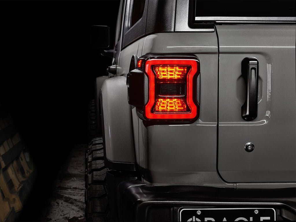 ORACLE Lighting  Black Series LED Tail Lights (Pair) for 18-up Jeep Wrangler JL & JL Unlimited