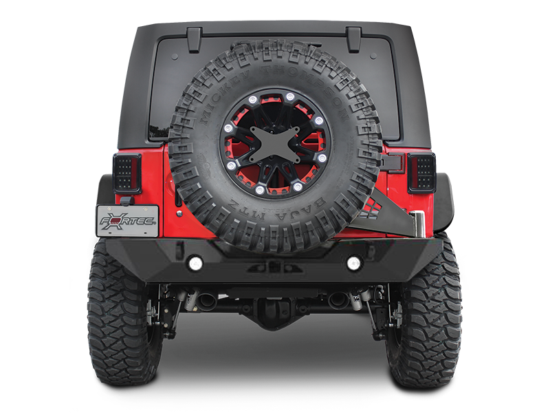 POISON SPYDER RockBrawler II Rear Bumper - Tire Carrier - SpyderShell Black for 07-18 Jeep Wrangler JK & JK Unlimited