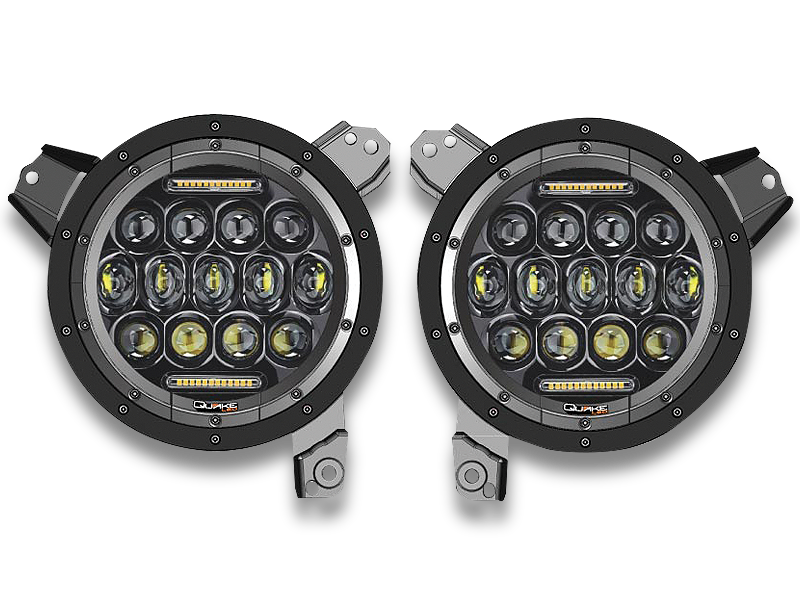 QUAKE LED Headlight Replacement Kit for 18-up Jeep Wrangler JL & JL Unlimited