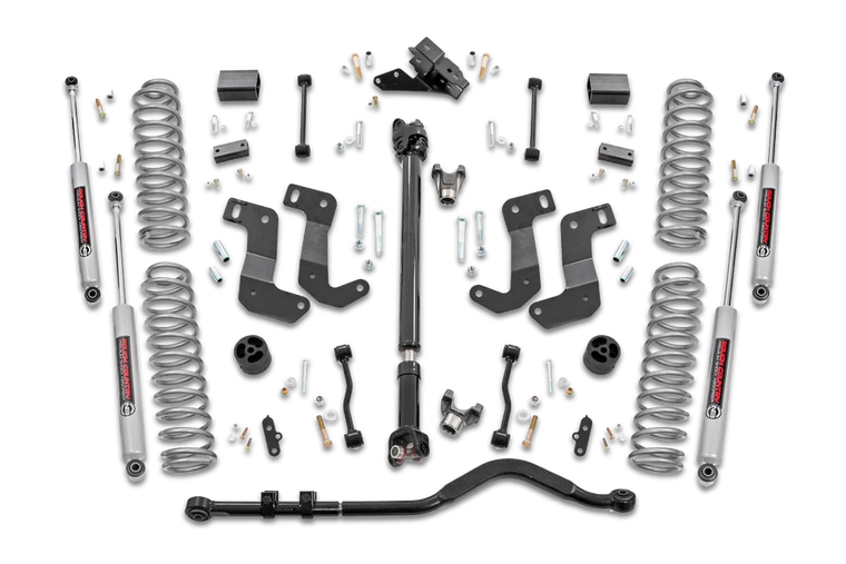 ROUGH COUNTRY 3.5in Jeep Suspension Lift Kit w/ Stage 2 Coils & Adj. Control Arms, 4-Door Only for 18-up Jeep Wrangler JL Unlimited