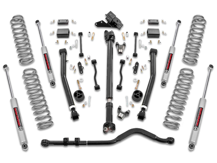 ROUGH COUNTRY 3.5in Jeep Suspension Lift Kit w/ Stage 2 Coils & Adj. Control Arms, 4-Door Only for 18-up Jeep Wrangler JL Unlimited