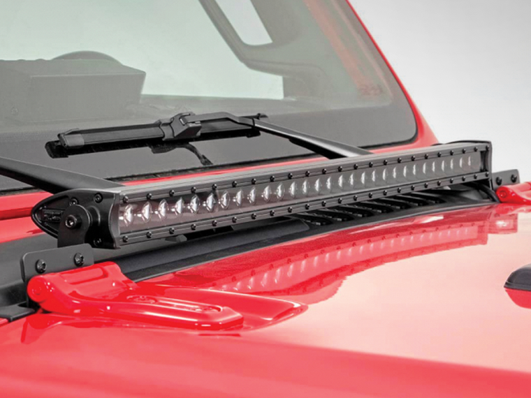 RCS 30-Inch LED Hood Kit for 18-up Jeep Wrangler JL & JL Unlimited and 20-up Gladiator JT