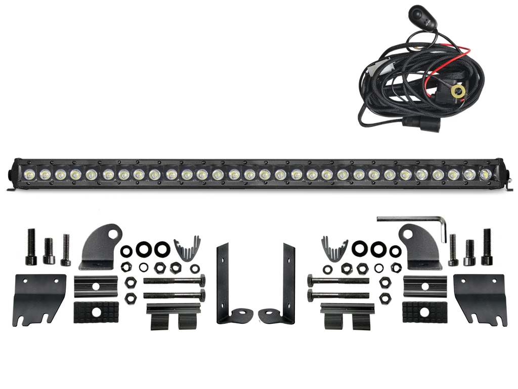 RCS 30-Inch LED Hood Kit for 18-up Jeep Wrangler JL & JL Unlimited and 20-up Gladiator JT