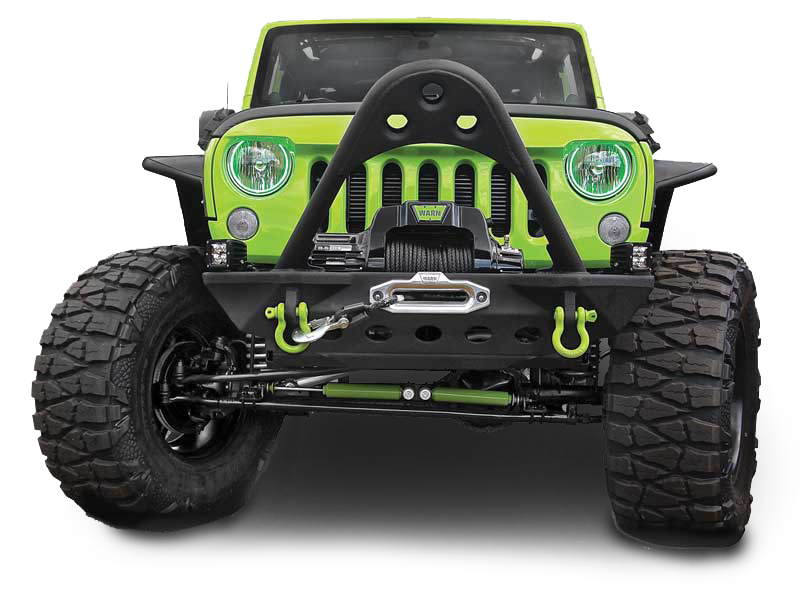 SMITTYBILT  SRC Front Stinger Bumper, Textued Black (F3) for 07-18 Jeep Wrangler JK & JK Unlimited