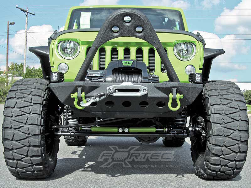 SMITTYBILT  SRC Front Stinger Bumper, Textued Black (F3) for 07-18 Jeep Wrangler JK & JK Unlimited