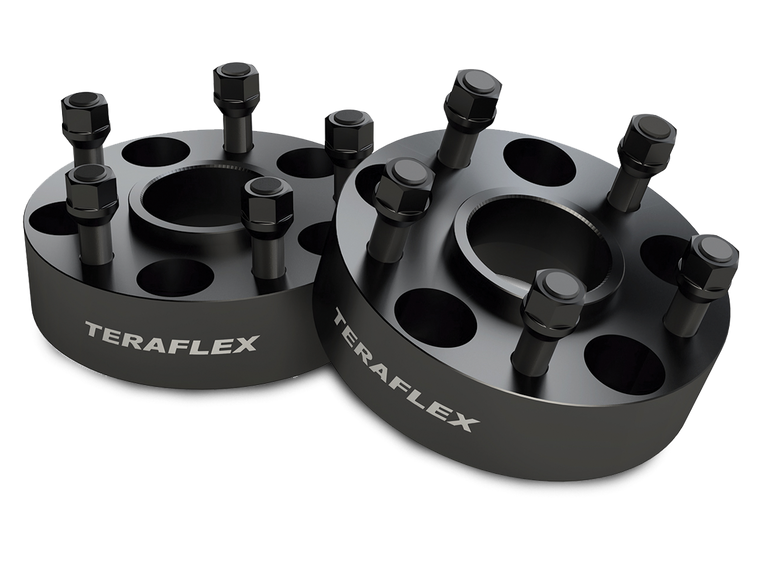 TERAFLEX 1.75” Hub Centric Wheel Spacers, 5x5 Bolt Pattern w/ M14x1.5 Studs for 18-up Jeep Wrangler JL & 20-up Gladiator JT