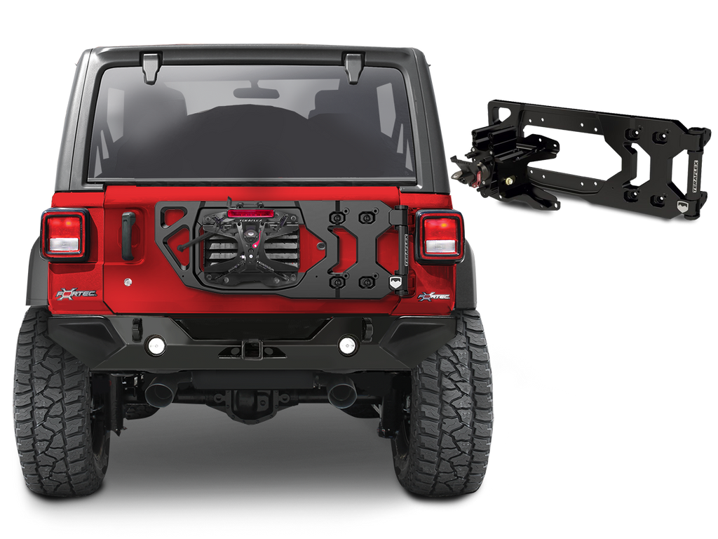 TERAFLEX Alpha HD Adjustable Spare Tire Mounting Kit (Complete) - 5x5” t for 18-up Jeep Wrangler JL & JL Unlimited