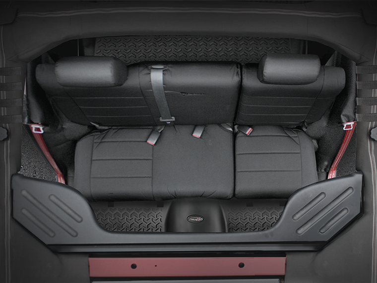 BARTACT Rear Seat Cover Set in Black for 07-18 Wrangler JK & JK Unlimited
